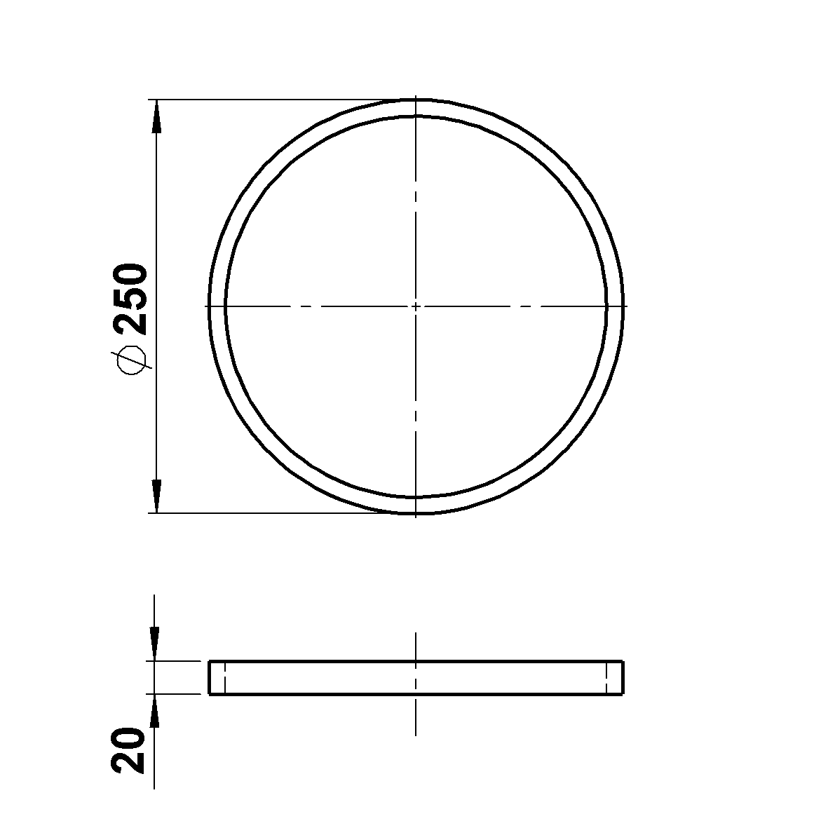 Albert LeuchtenG 477, Acryl-Ring satiniert