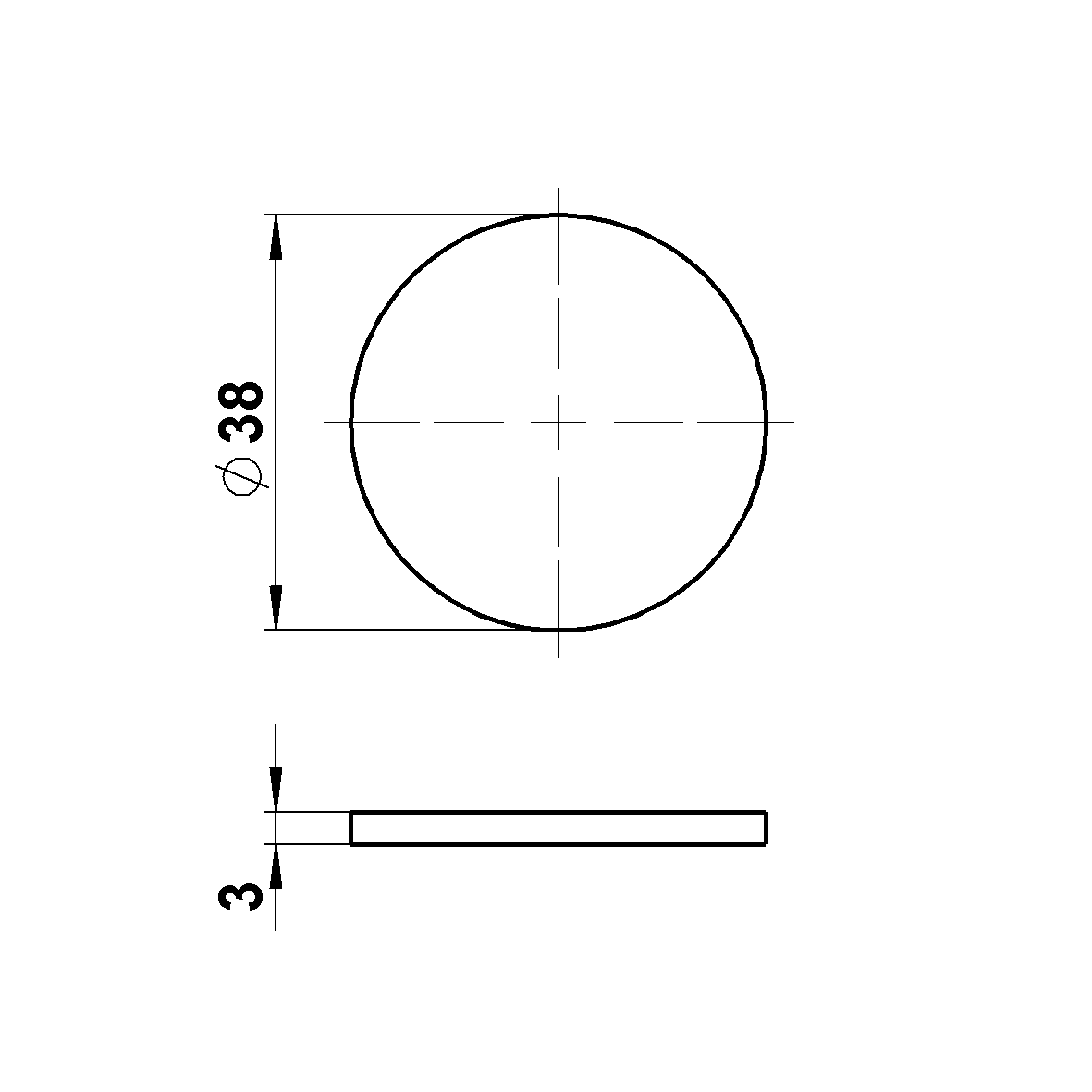 Albert LeuchtenG 488, Glasscheibe d = 40 x 3 mm ESG