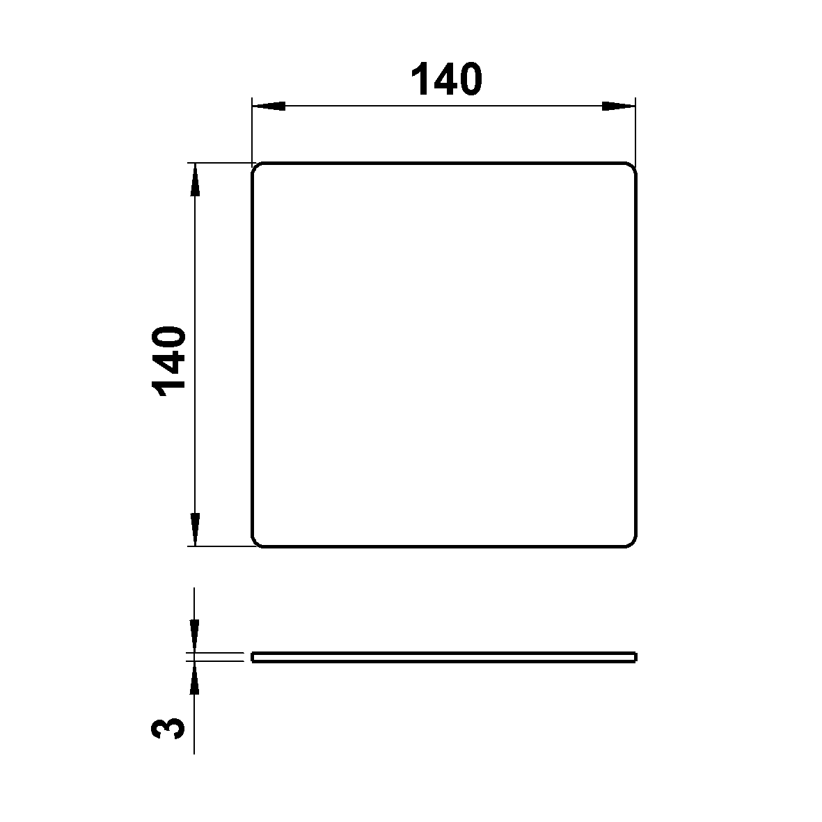 Albert LeuchtenG 444, Glas, satiniert/schwarz ESG