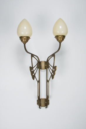 Berliner MessinglampenWandleuchte Charlottenburg 2flammig