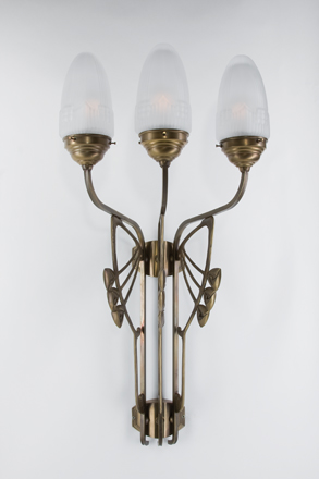 Berliner Messinglampen - AD289-106gs B - Wandleuchte Charlottenburg 3flammig