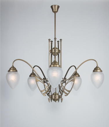 Berliner MessinglampenKronleuchter Monbijou