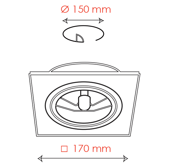 3050 KATLI Einbauleuchte quadratisch der Firma BPM Lighting