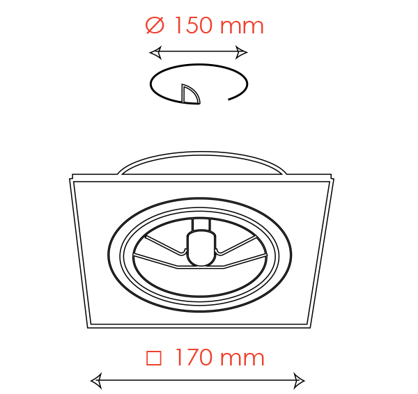 4271GU KATLI Einbauleuchte rund der Firma BPM Lighting