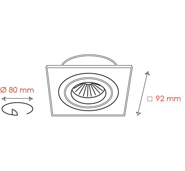 3054 KATLI Einbauleuchte quadratisch der Firma BPM Lighting