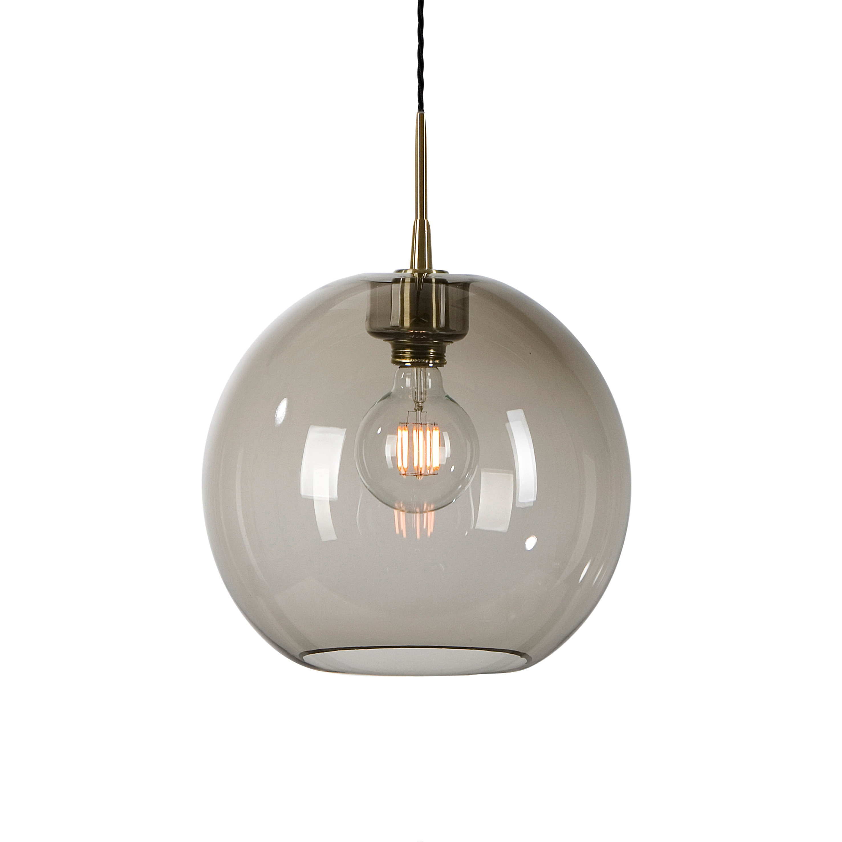 Belid LeuchtenGloria pendant D320 brass/ smoke glas E27