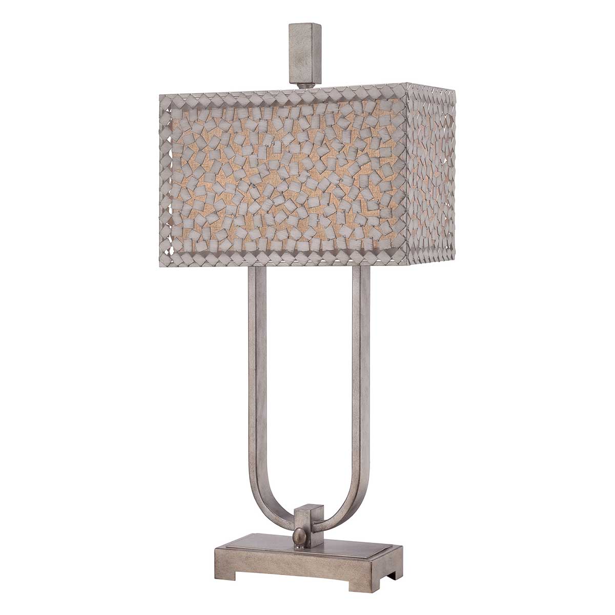 Elstead - QZ-CONFETTI-TL - Confetti 2 Light Schreibtischlampe - Altsilber