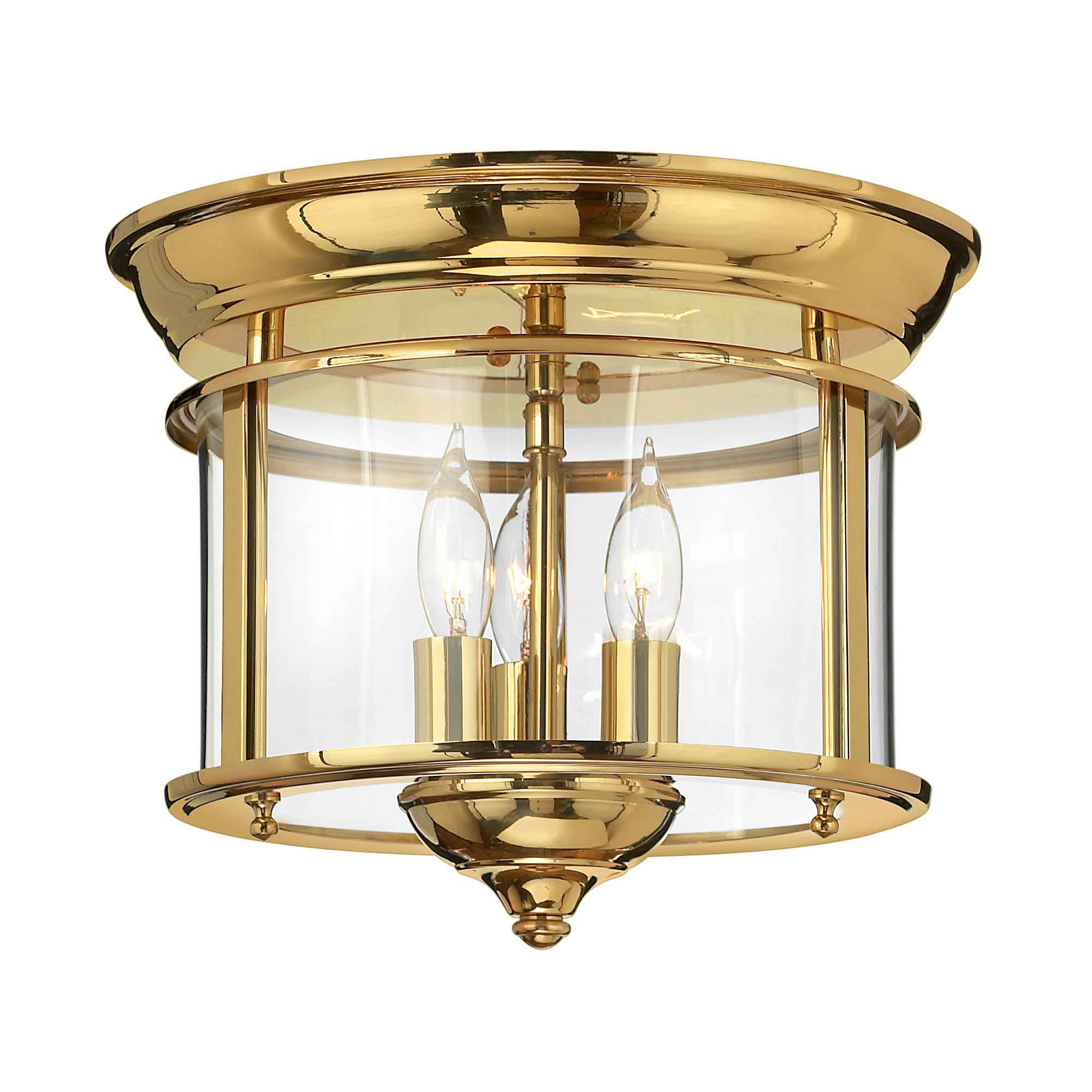 Elstead - HK-GENTRY-F-PB - Gentry 3 Light Flush - Messing poliert
