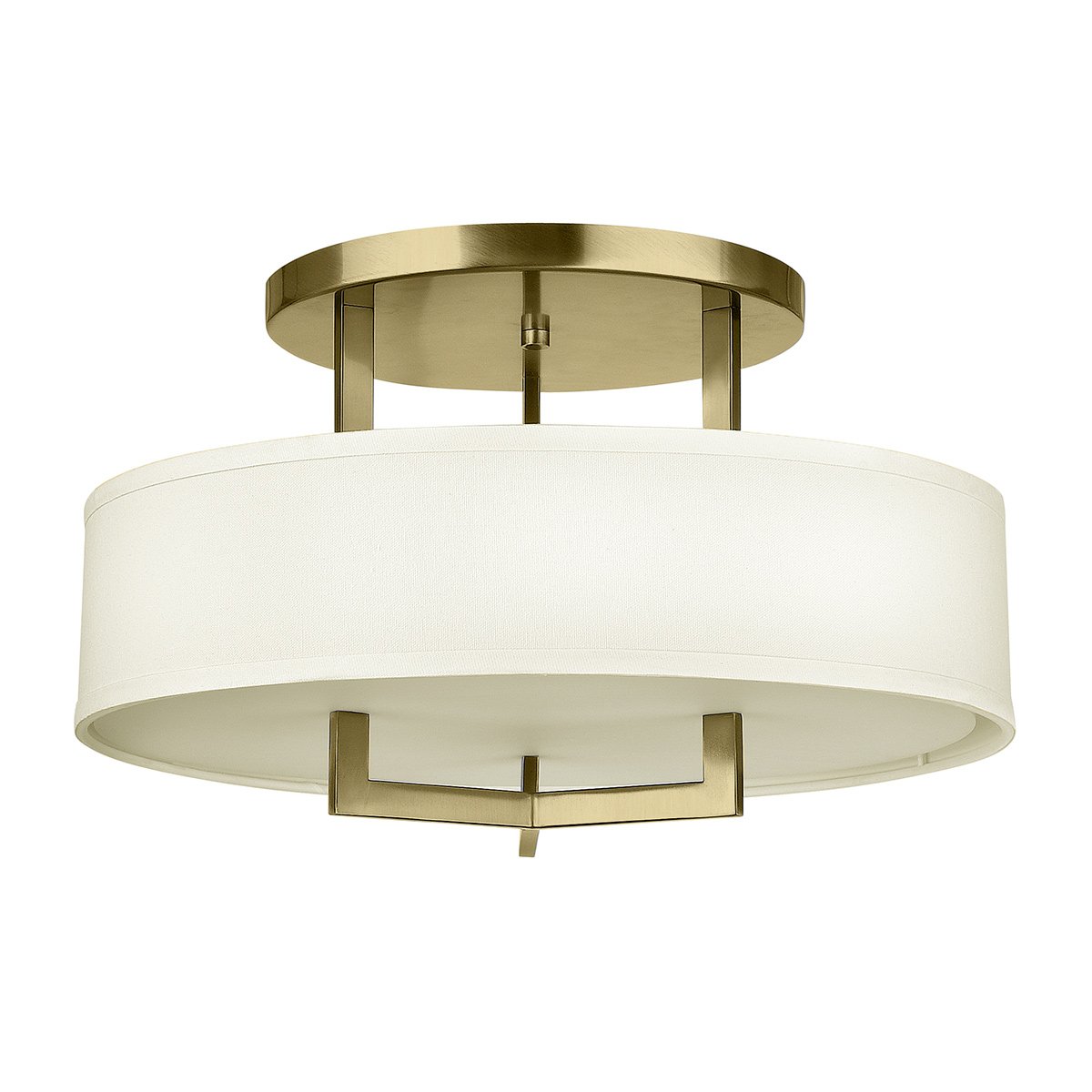 Elstead - HK-HAMPTON-SF-BB - 3 lt Hampton Semi-Flush - Gebürstetes Messing