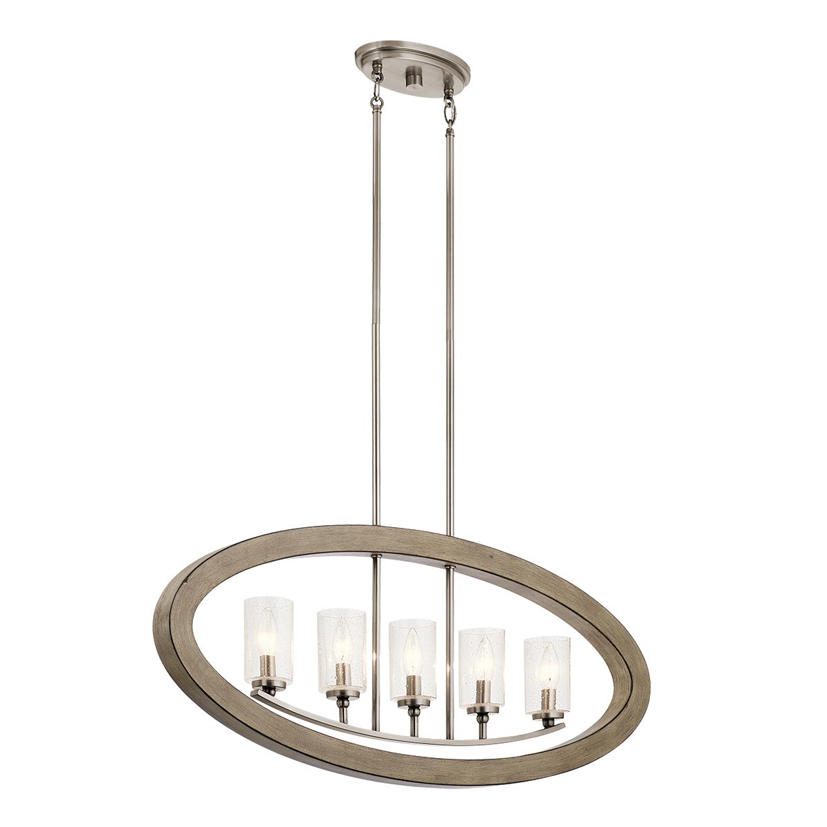 Elstead - KL-GRAND-BANK5 - Grand Bank 5-Licht-Kronleuchter - Antikgrau mit Abrieb