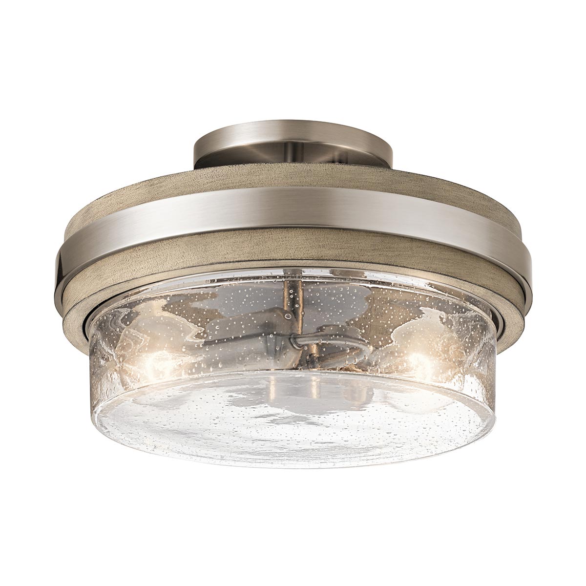ElsteadGrand Bank 2 Light Semi-Flush - Distressed Antique Grey