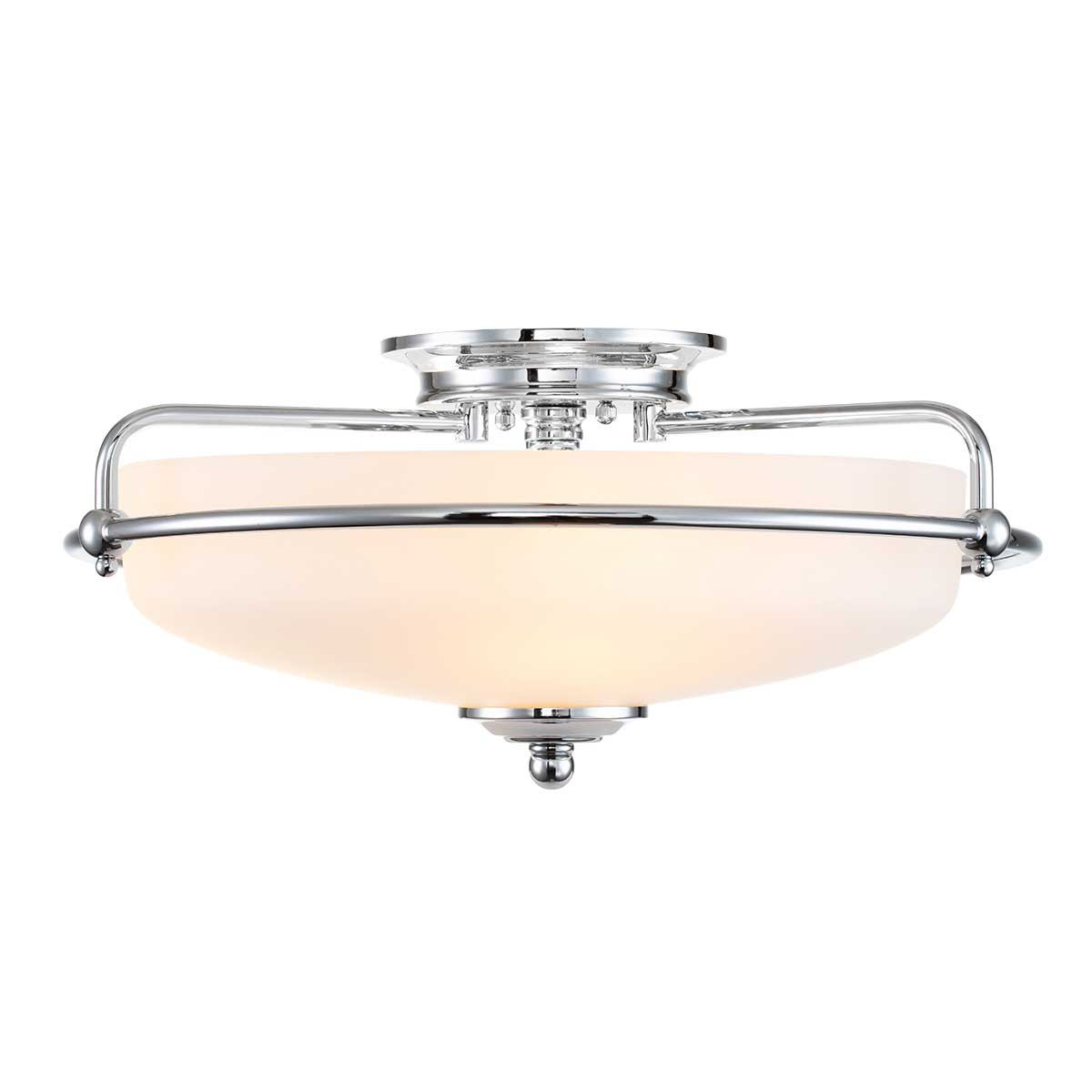 Elstead - QZ-GRIFFIN-F-PC - Griffin 3 Light Flush - Chrom poliert