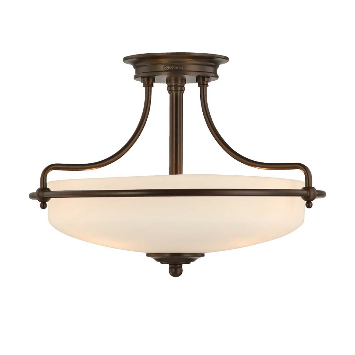 ElsteadGriffin 3 Light Semi-Flush - Palladian Bronze