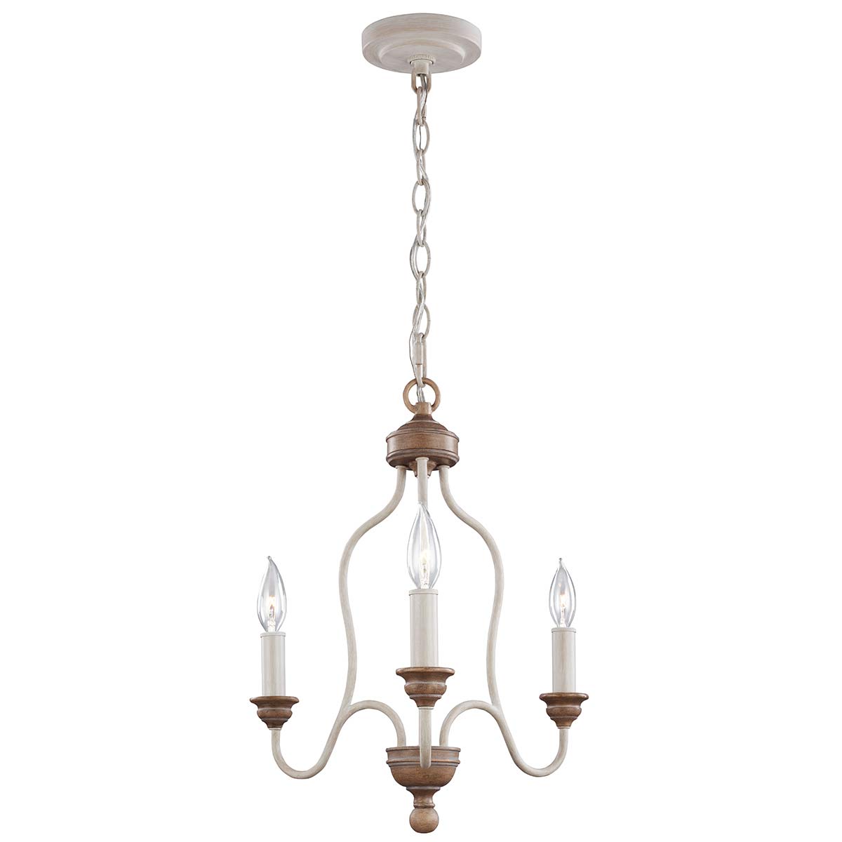 Elstead - FE-HARTSVILLE3 - Hartsville 3 Licht Kronleuchter - Chalk Washed/Beachwood