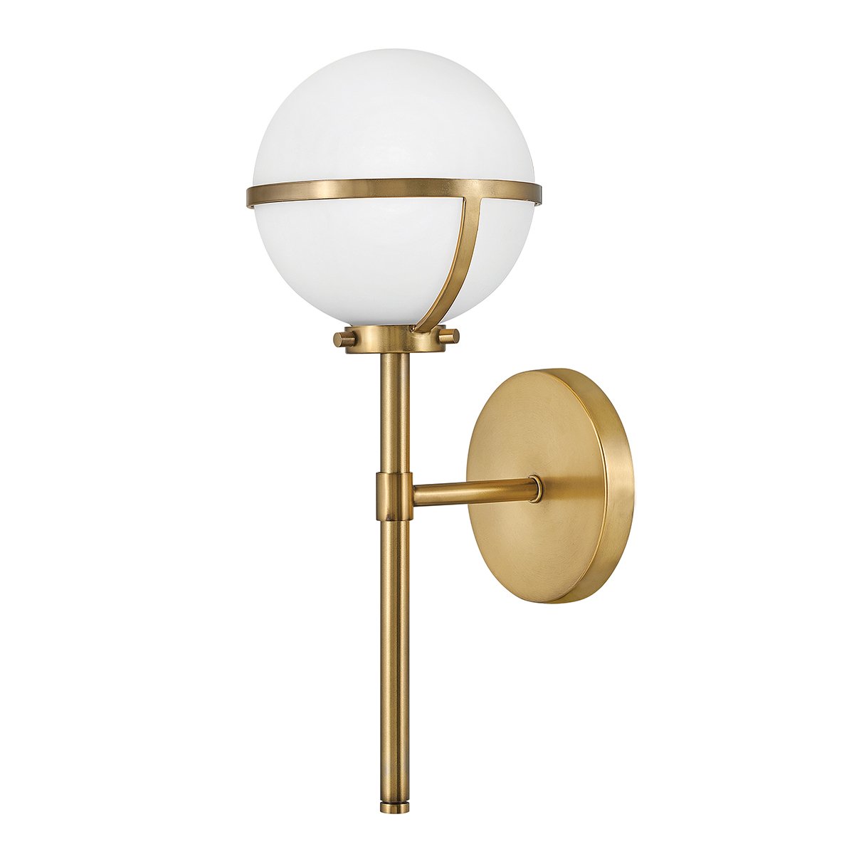 Elstead - HK-HOLLIS1-O-HB-BATH - Hollis 1 leichte Wandleuchte - Heritage Brass, Stahl, Opalglas