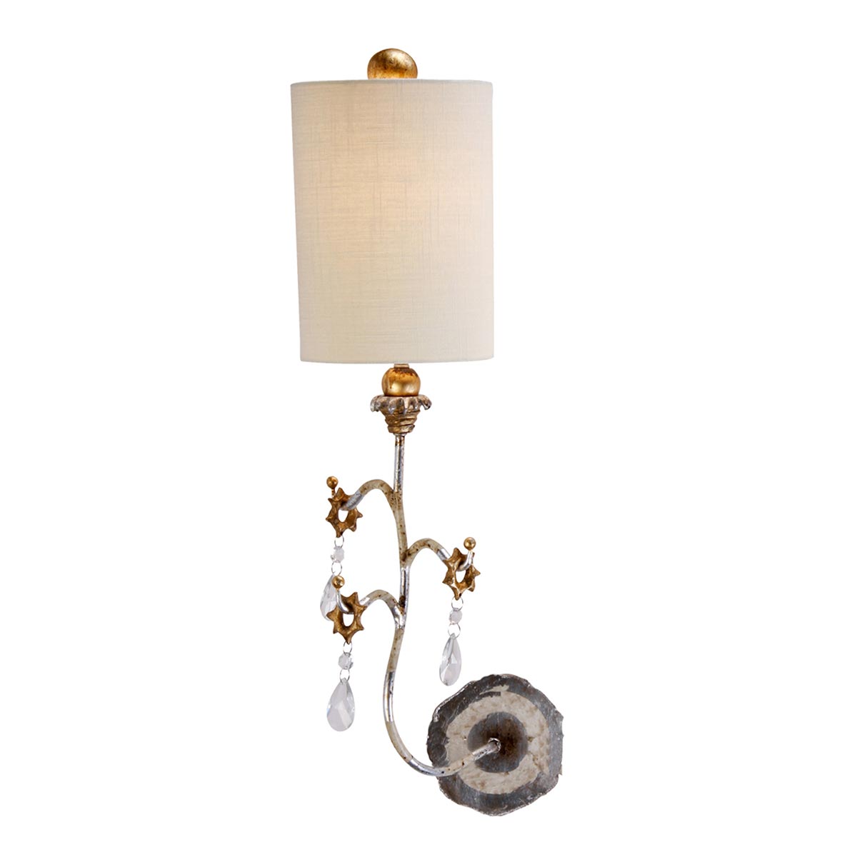 Elstead - FB-TIVOLI-W1-SV - Tivoli Wandleuchte - Silber & Creme Patina