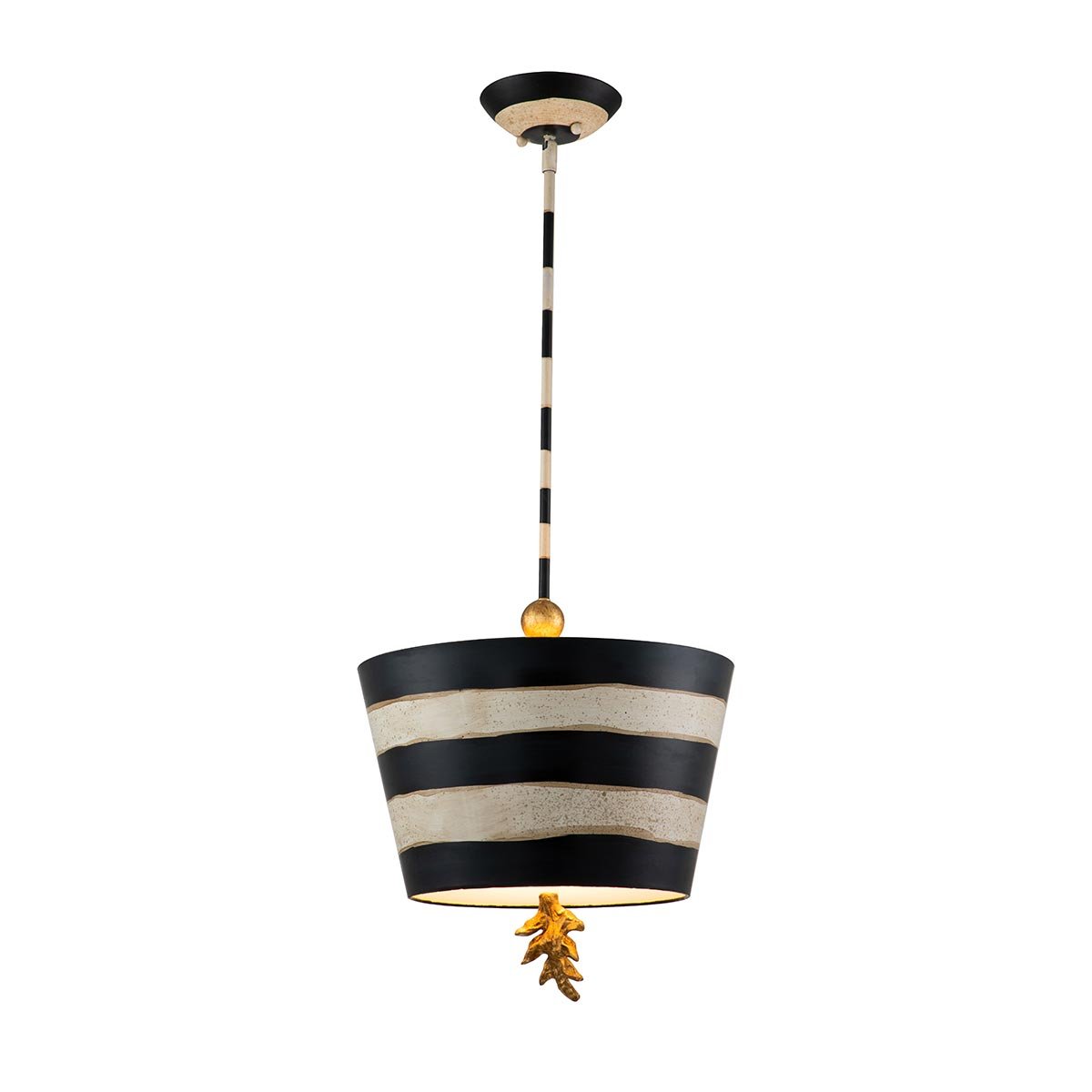 Elstead - FB-SOUTHBEACH-P - South Beach Pendelleuchte - Schwarz, Kitt & Blattgold