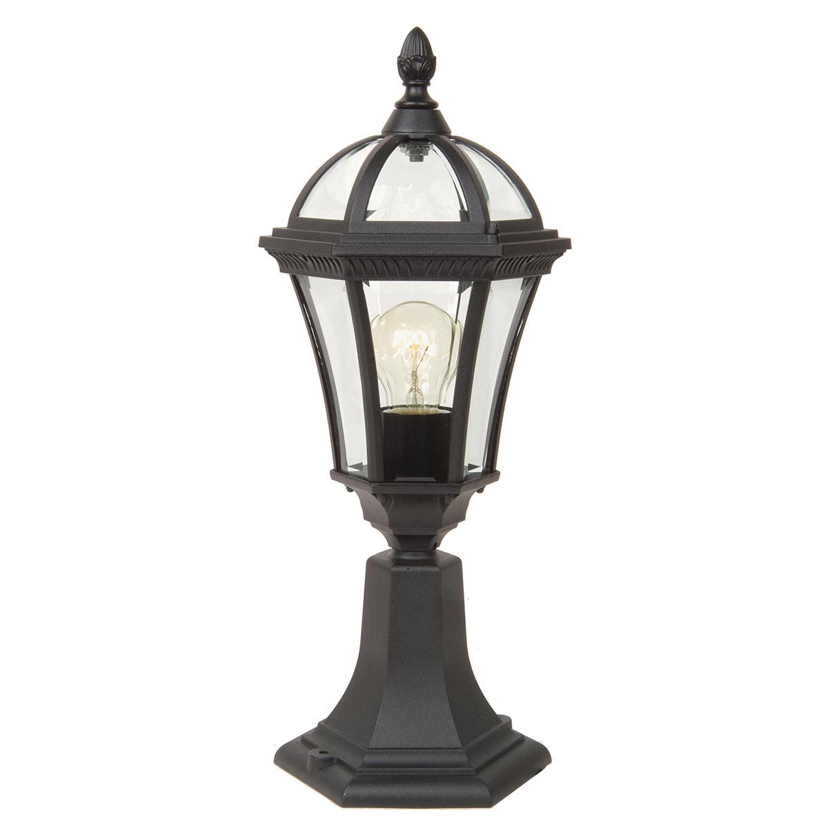Elstead - GZH-LB3 - Ledbury Farol de pedestal de 1 luz - Negro