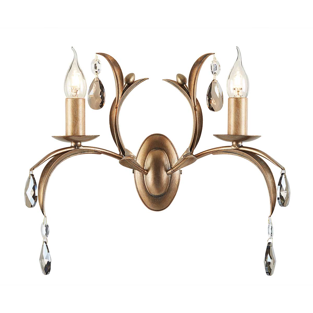 Elstead Lily 2 Light Wall Light - Bronze Patina LL2-ANT-BRZ