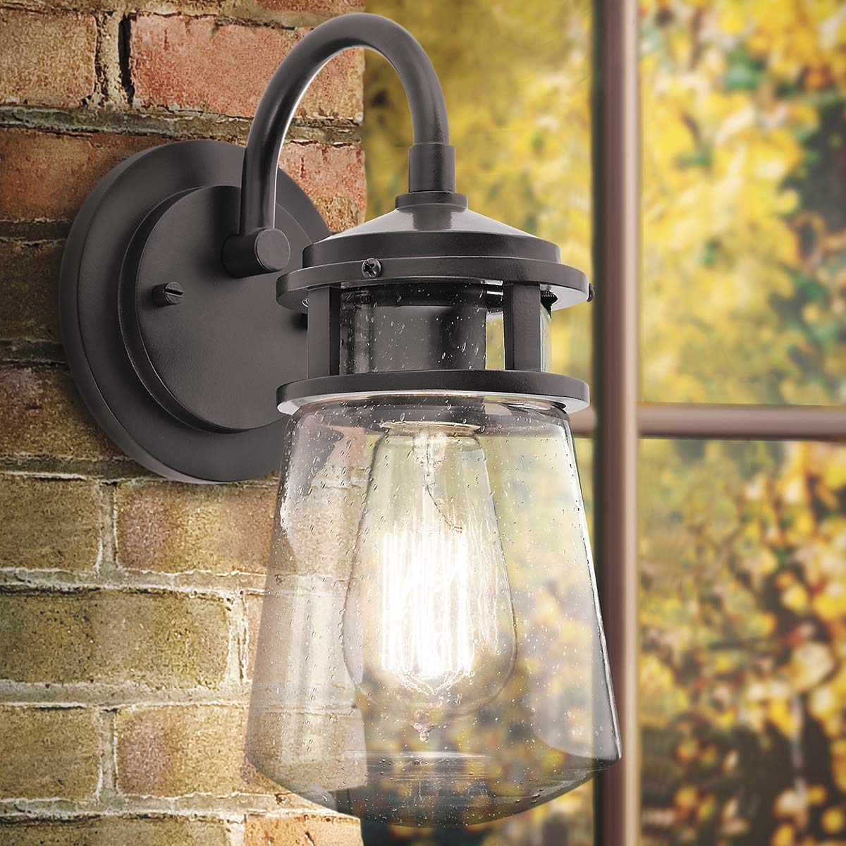 Elstead Lyndon 1 Light Medium Wall Lantern - Architectural Bronze KL-LYNDON2-M-AZ