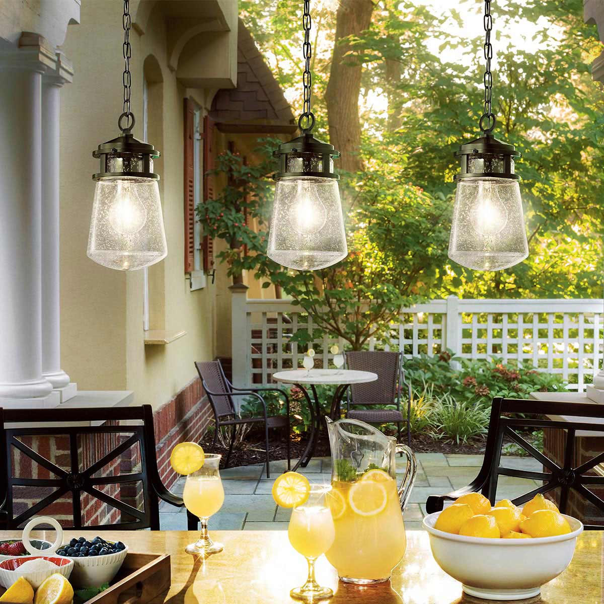 Elstead Lyndon 1 Light Small Chain Lantern - Architectural Bronze KL-LYNDON8-S-AZ