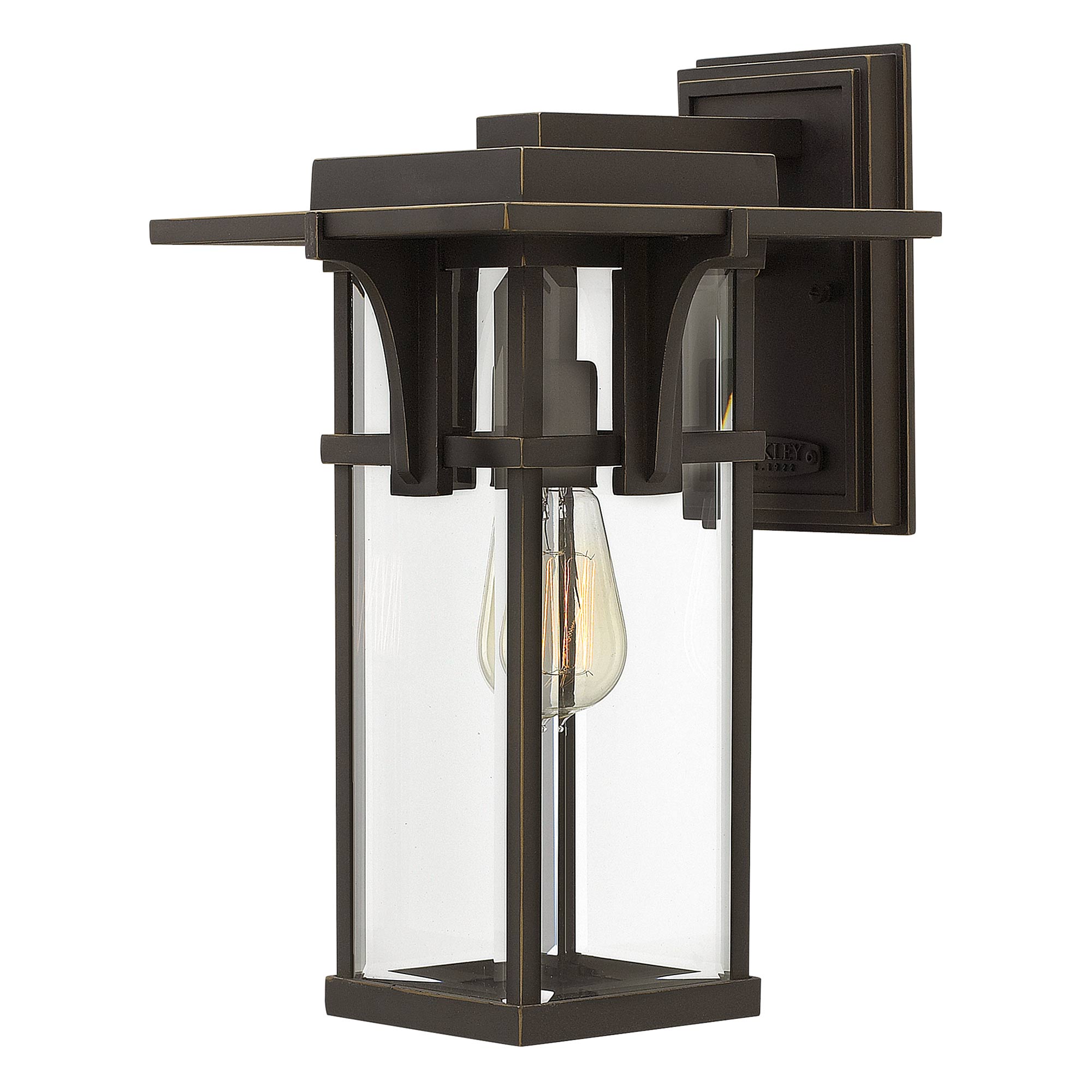 Elstead Manhattan 1 Light Medium Wall Lantern - Oil Rubbed Bronze HK-MANHATTAN2-M