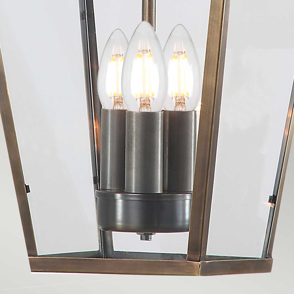 Elstead Mansion House 3 Light Chain Lantern - Aged Brass MANSION-HOUSE8-BR