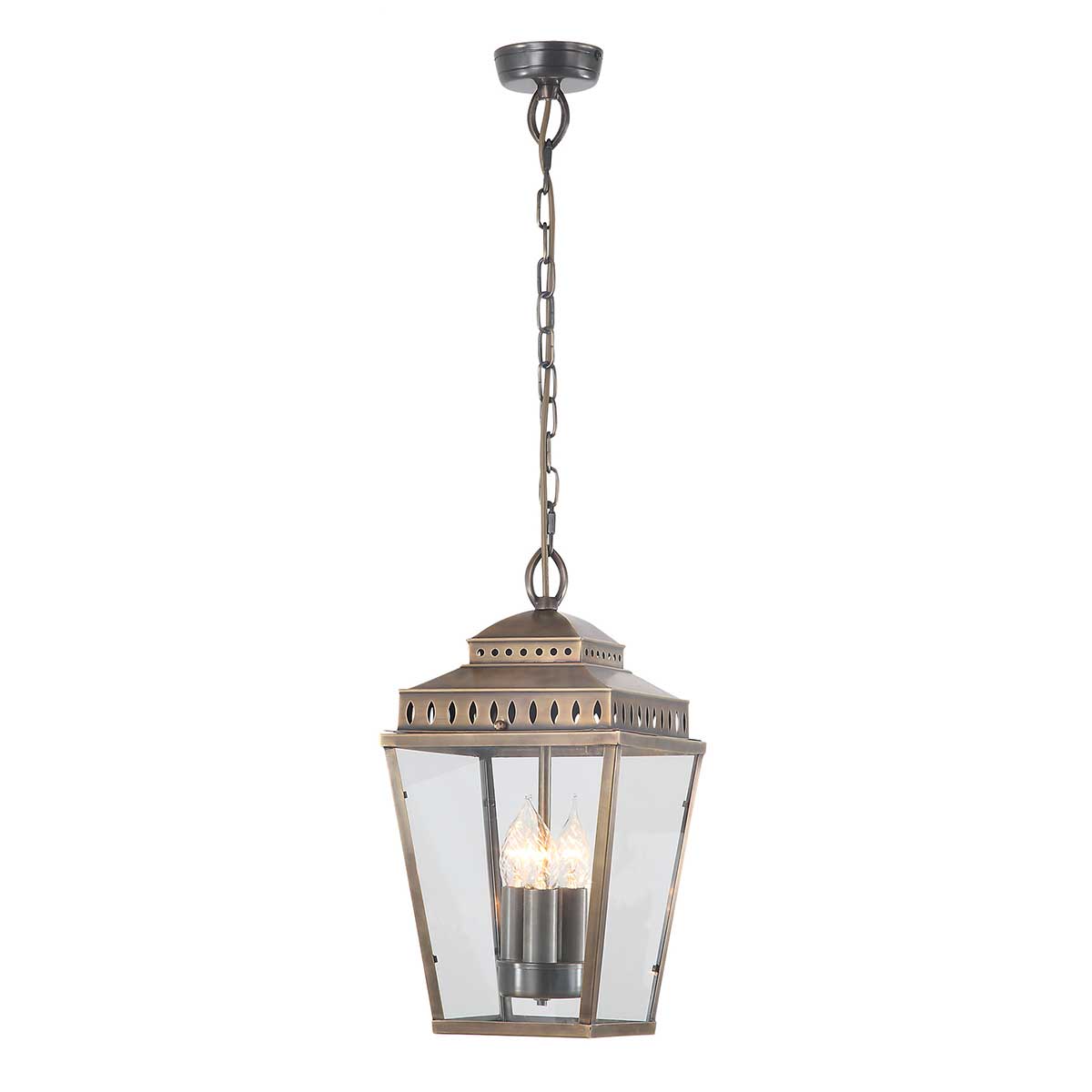 Elstead Mansion House 3 Light Chain Lantern - Aged Brass MANSION-HOUSE8-BR