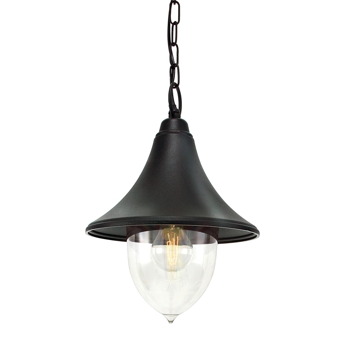 Elstead Firenze 1 Light Chain Lantern - Black F8-BLACK