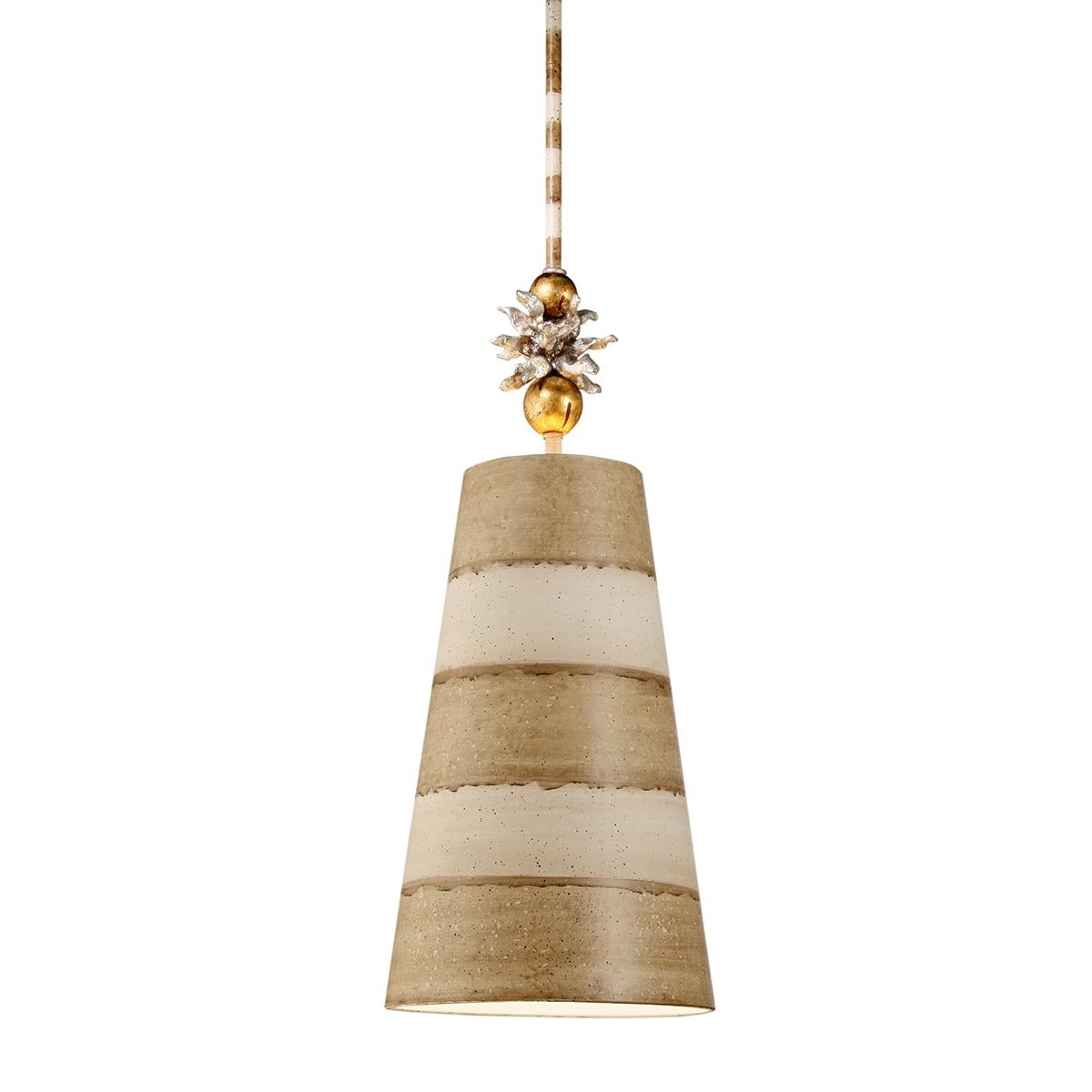 Elstead Anemone 1 Light Pendant - Taupe & Cream Patina FB-ANEMONE-P-B