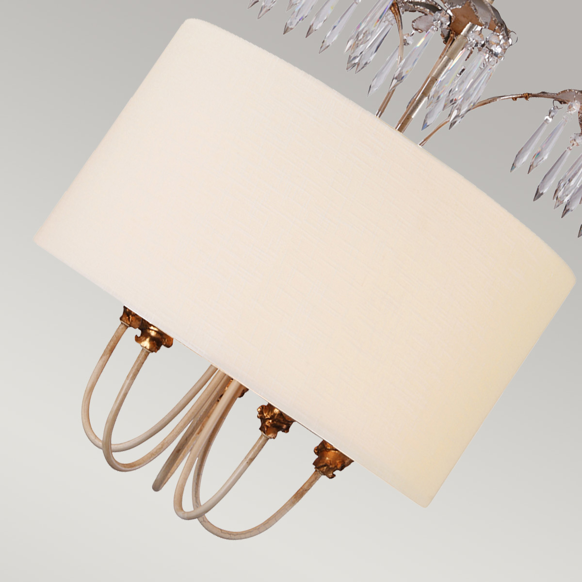 Elstead Antoinette 5 Light Pendant - Cream Patina, Gold & Silver Leaf FB-ANTOINETTE-P