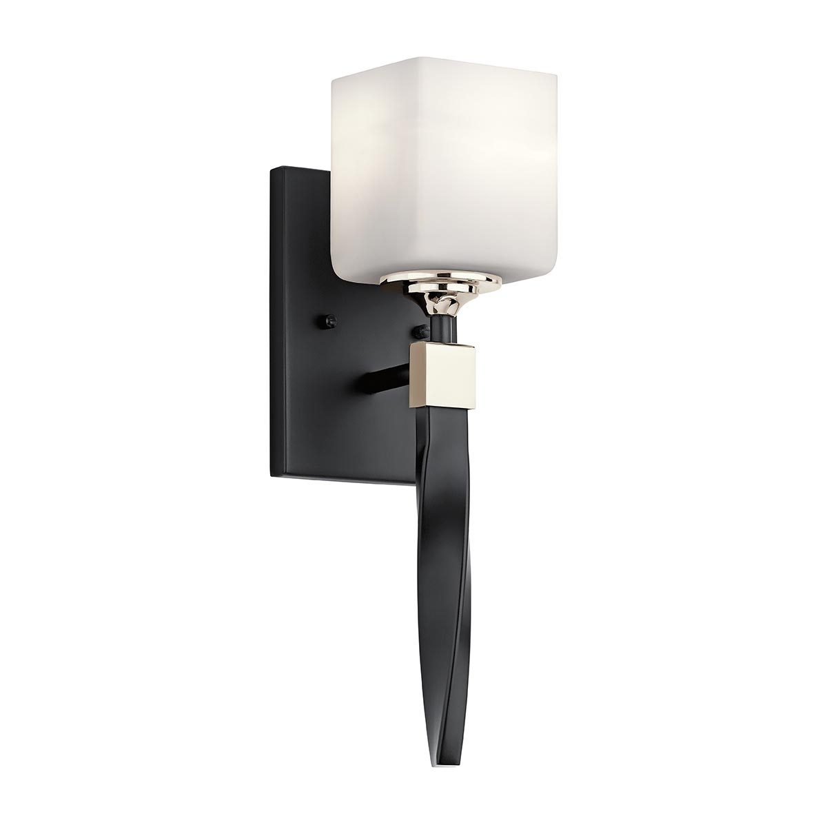 Elstead Marette 1 Light Wall Light - Black and Nickel KL-MARETTE1-BK