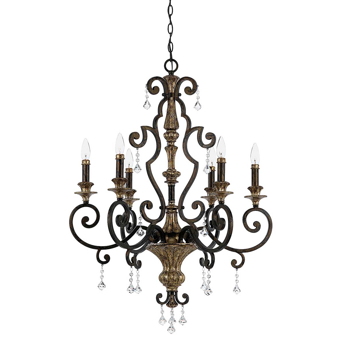 Elstead Marquette 6 Light Chandelier - Heirloom QZ-MARQUETTE6-A