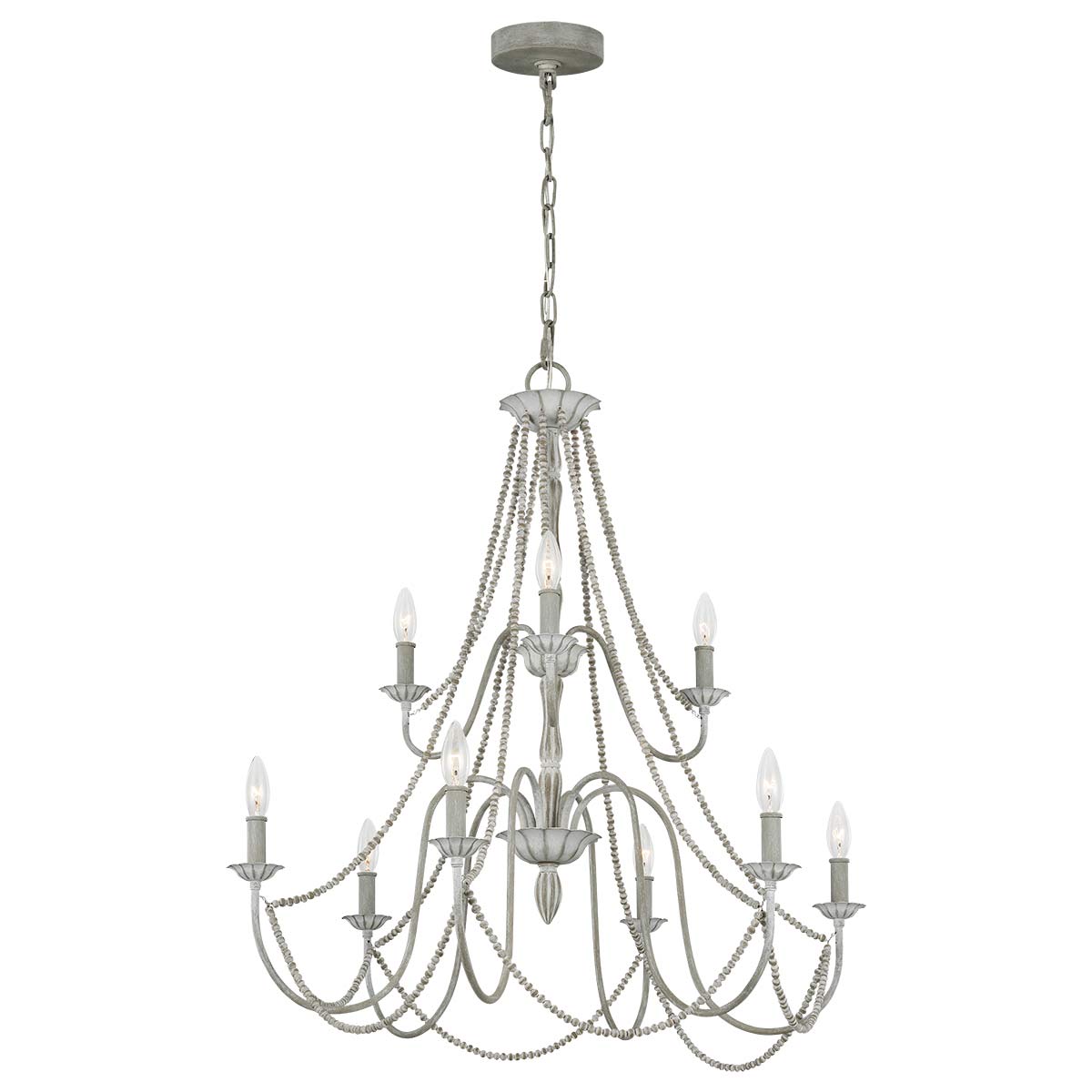 Elstead Maryville 9 Light Chandelier - Washed Grey FE-MARYVILLE9