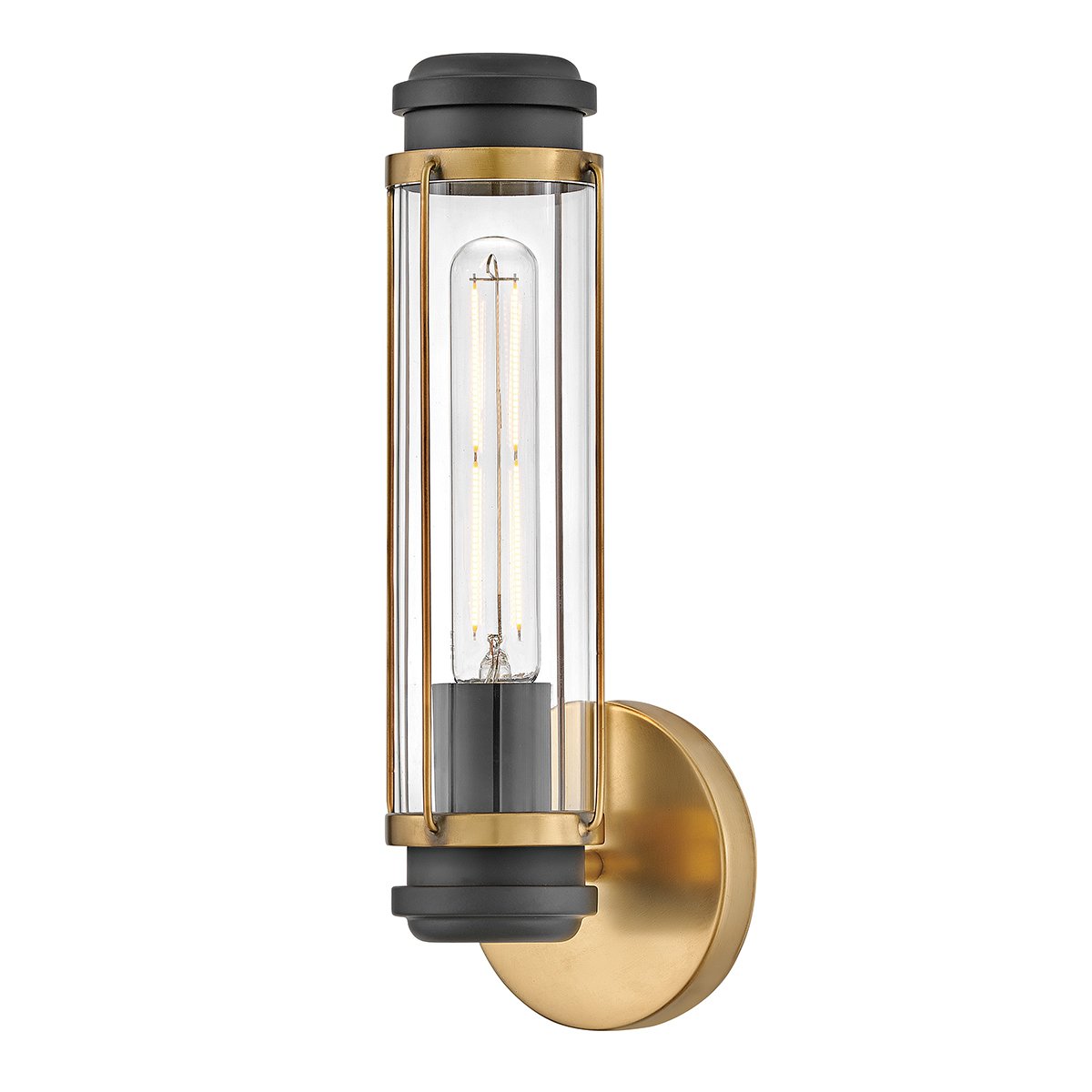 Elstead Masthead 1lt Wall Light - Heritage Brass & Black HK-MASTHEAD1-HBBK