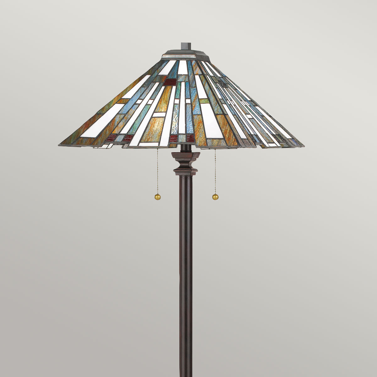 Elstead Maybeck 2 Light Floor Lamp - Valiant Bronze QZ-MAYBECK-FL