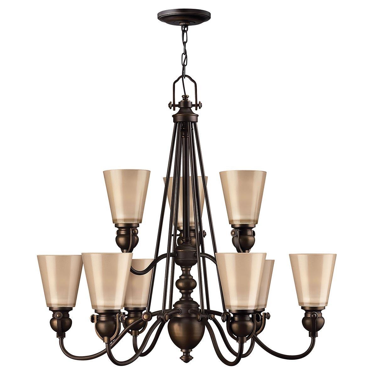 Elstead Mayflower 9 Light Chandelier - Olde Bronze HK-MAYFLOWER9
