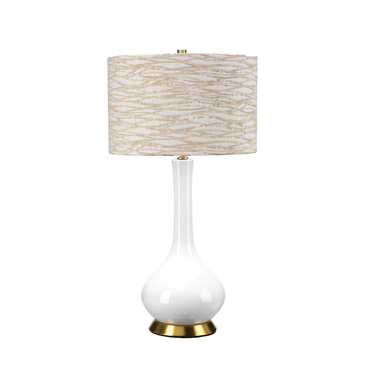 Elstead Milo 1 Light Table Lamp - Aged Brass, White, Orange MILO-AB-TL-LANT