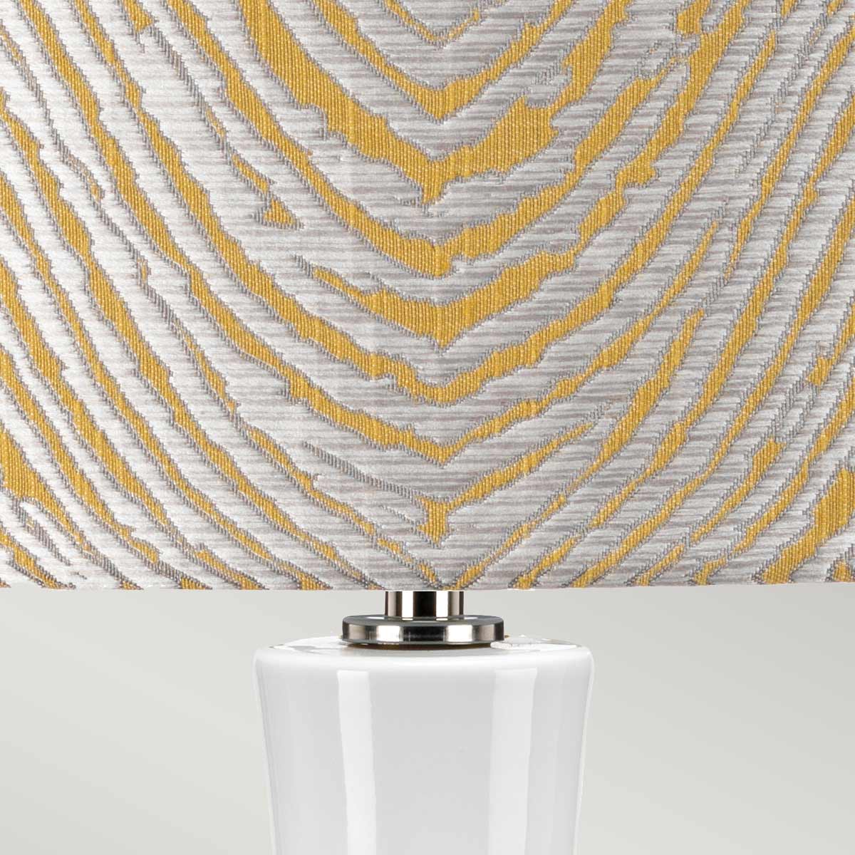 Elstead Milo 1 Light Table Lamp - Polished Nickel, White, Yellow MILO-PN-TL-PSM