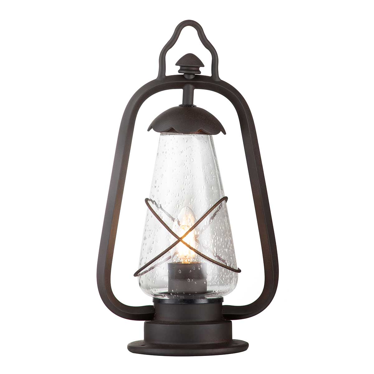 Elstead Miners 1 Light Pedestal Lantern - Old Bronze MINERS-PED