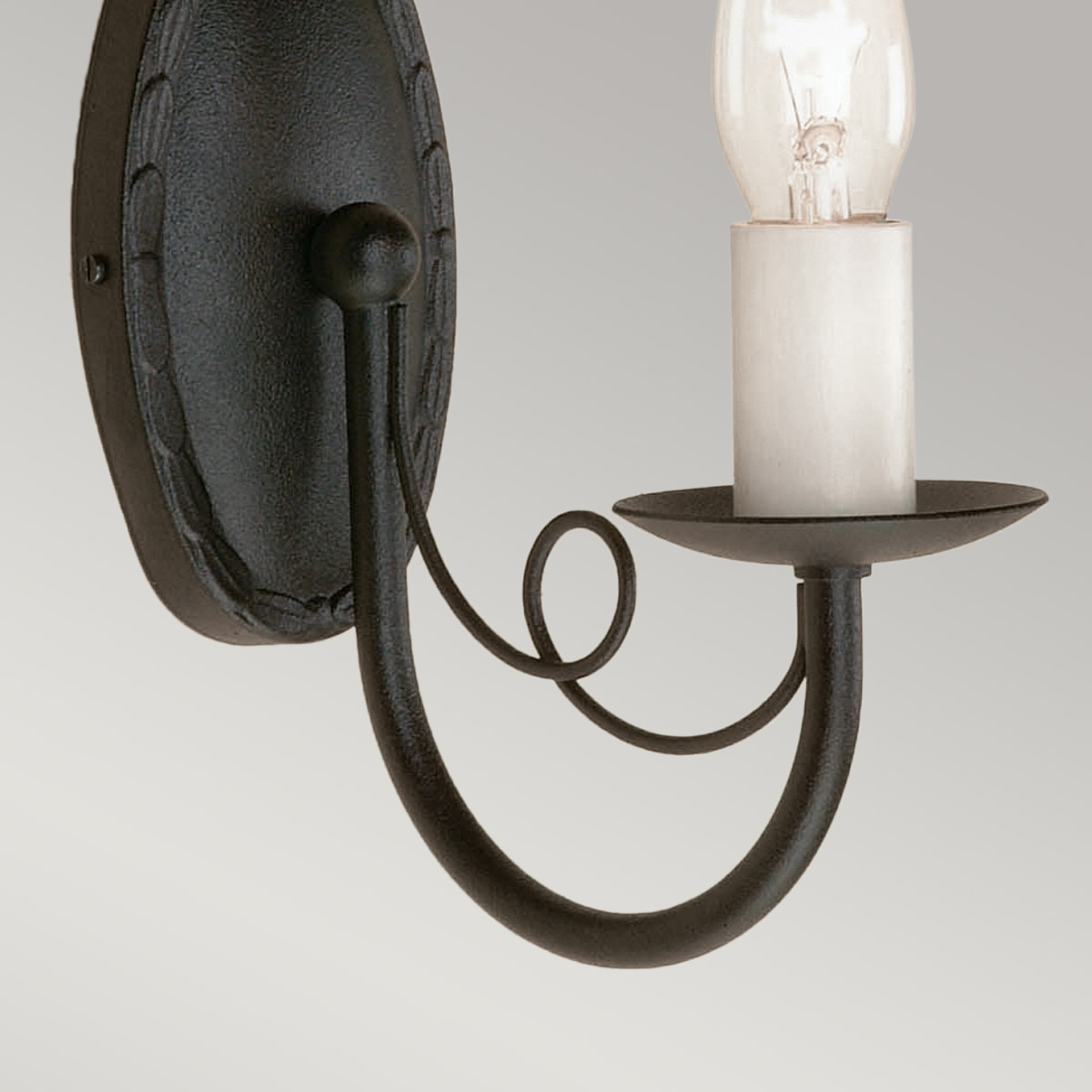 Elstead Minster 1 Light Wall Light - Black MN1-BLACK