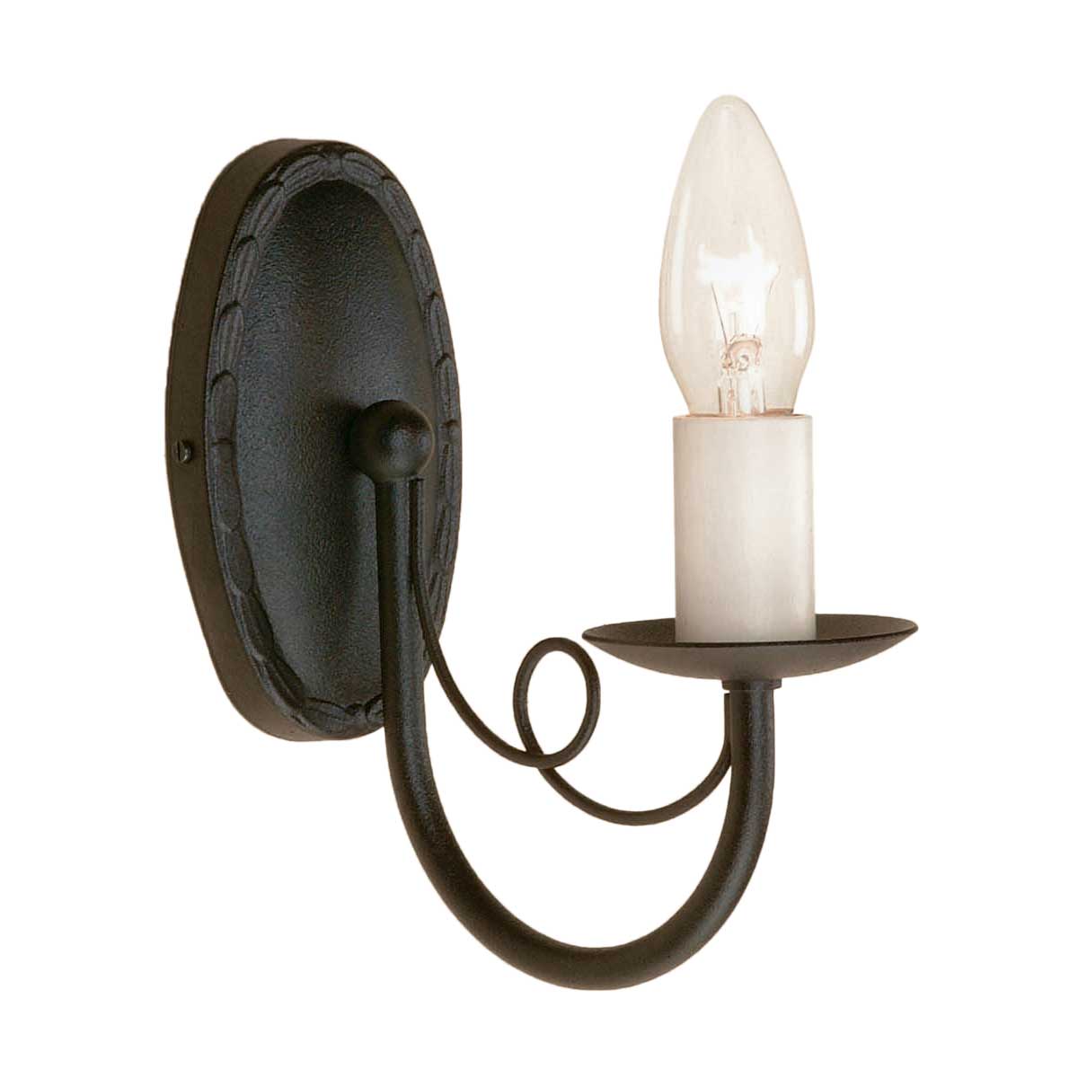 Elstead Minster 1 Light Wall Light - Black MN1-BLACK