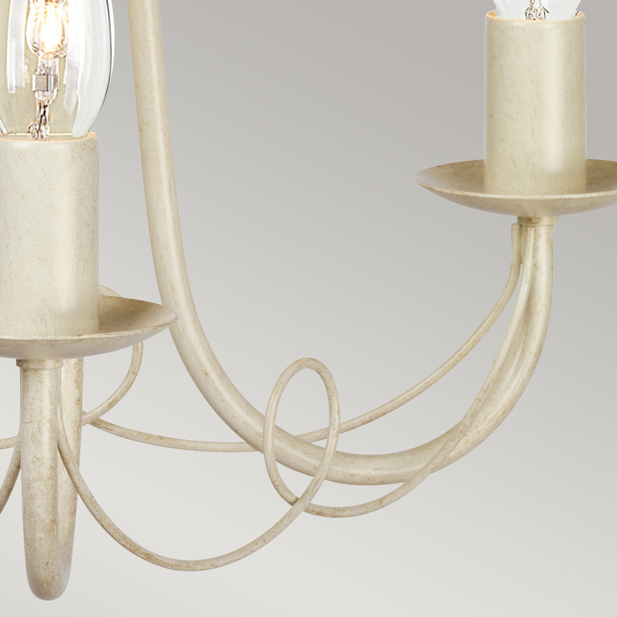 Elstead Minster 3 Light Chandelier - Ivory/ Gold Patina MN3-IV-GOLD