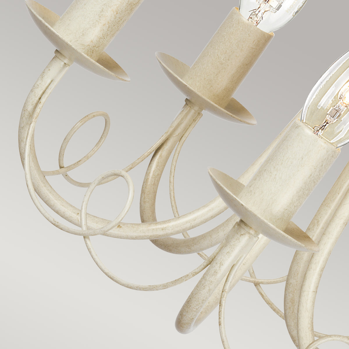 Elstead Minster 5 Light Chandelier - Ivory/ Gold Patina MN5-IV-GOLD