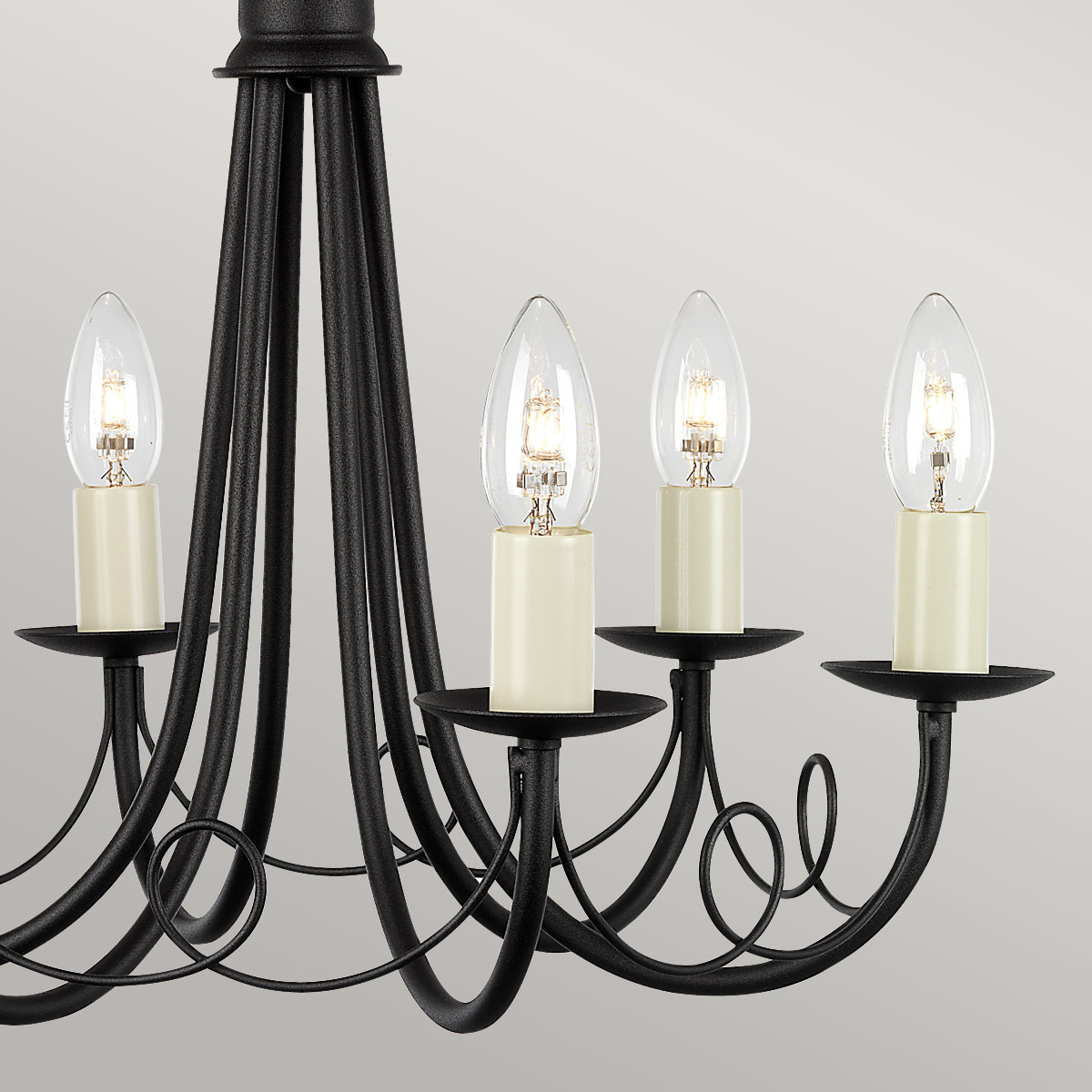 Elstead Minster 6 Light Chandelier - Black MN6-BLACK
