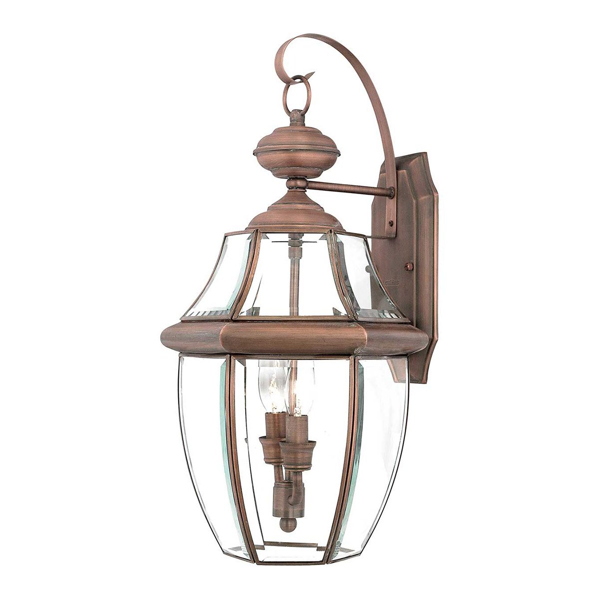 Elstead Newbury 2 Light Large Wall Lantern - Lacquered Aged Copper QZ-NEWBURY2-L-AC