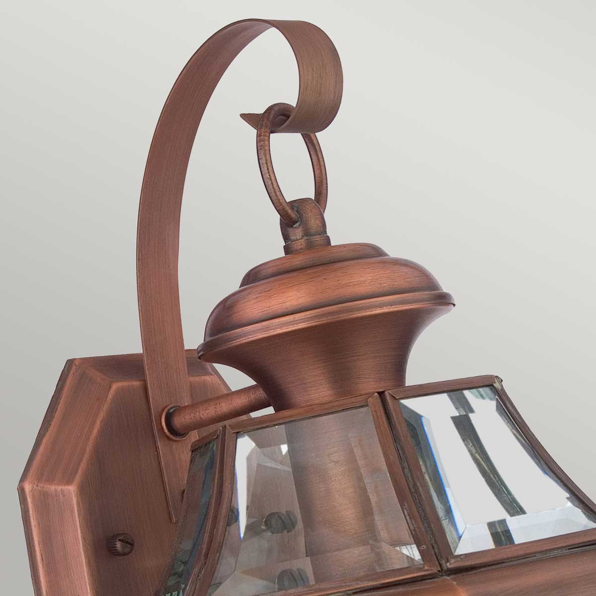 Elstead Newbury 1 Light Medium Wall Lantern - Lacquered Aged Copper QZ-NEWBURY2-M-AC