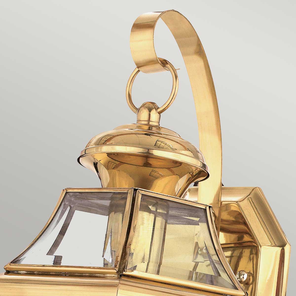 Elstead Newbury 1 Light Medium Wall Lantern - Lacquered Polished Brass QZ-NEWBURY2-M-PB
