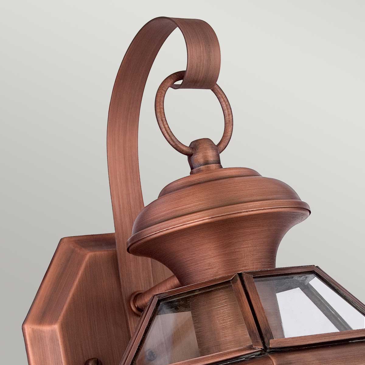 Elstead Newbury 1 Light Small Wall Lantern - Lacquered Aged Copper QZ-NEWBURY2-S-AC