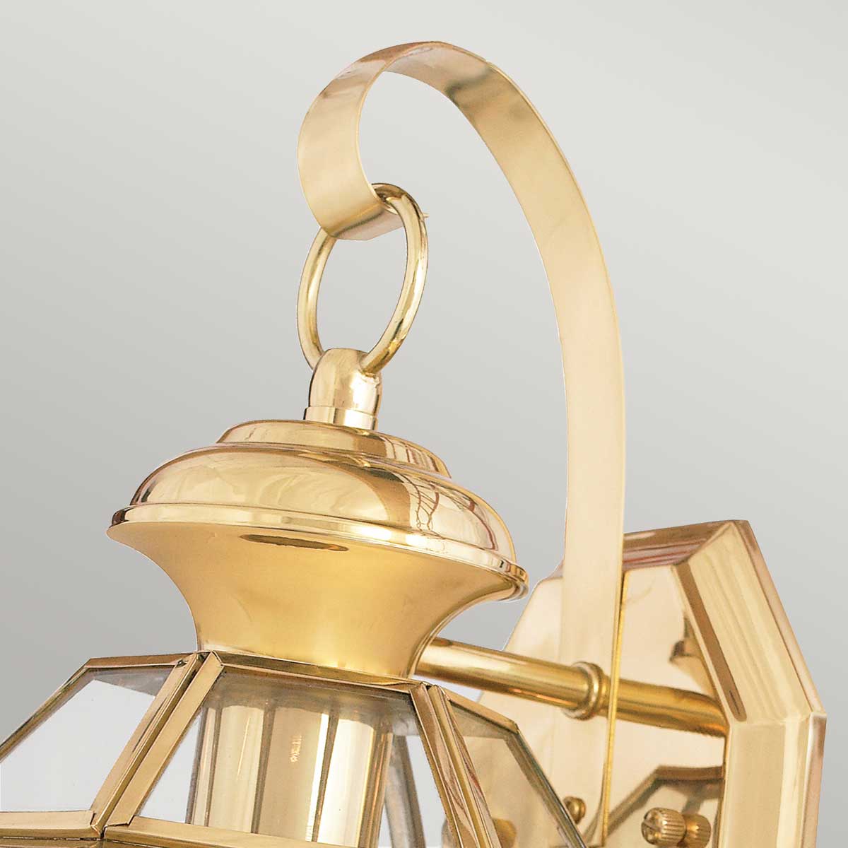 Elstead Newbury 1 Light Small Wall Lantern - Lacquered Polished Brass QZ-NEWBURY2-S-PB